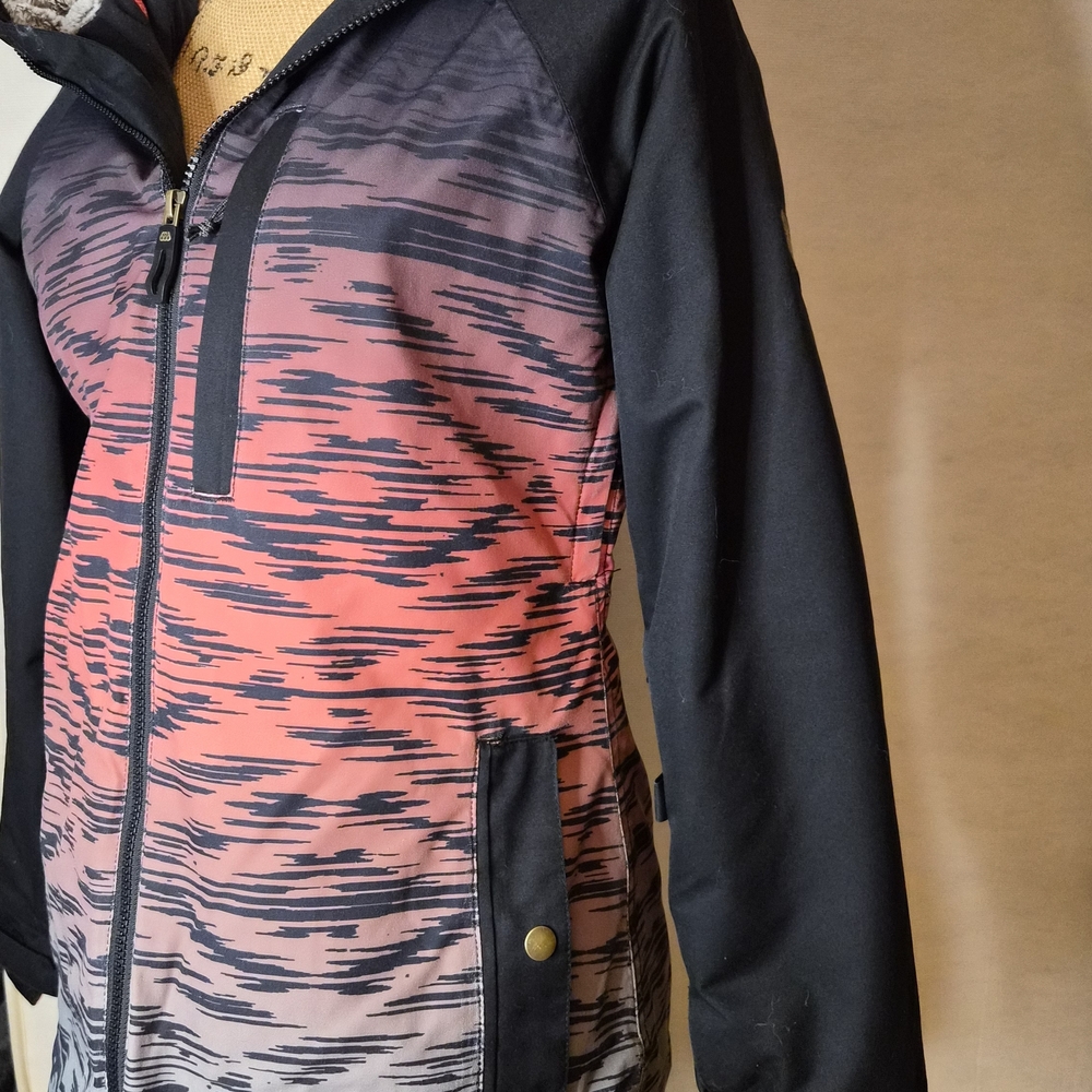 686 Black Thermal Jacket with Red Accents